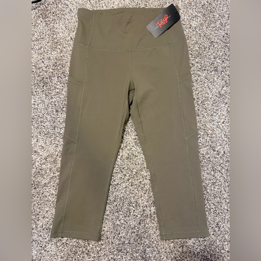 The Gym People Olive Green Leggings- NWT